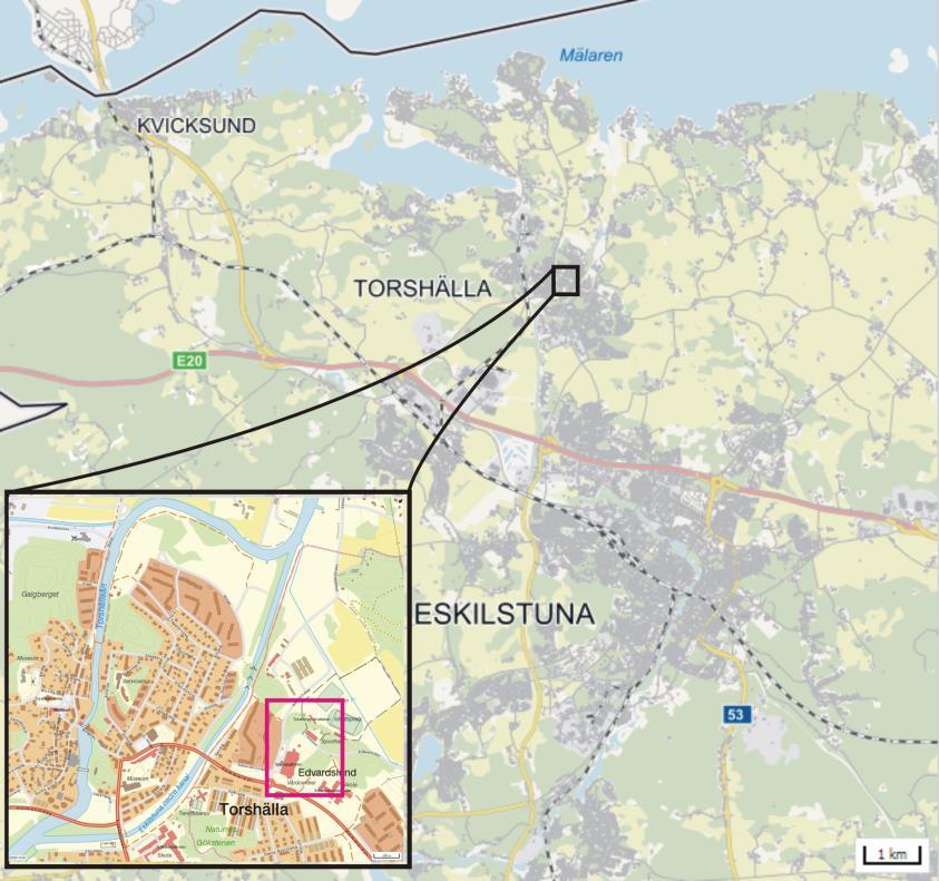 1 Inledning Detaljplaneområdet Skidåkaren 2 är beläget i Torshälla norr om centrala Eskilstuna (Figur 1).