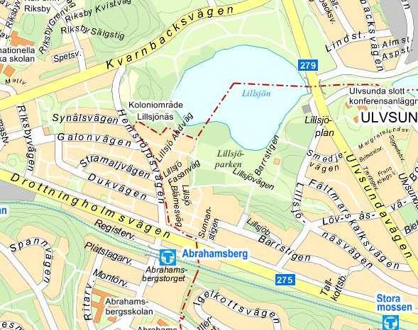 Sida 2 (5) Karta med planområdet inlagt Utlåtande Bakgrund Stockholms Kooperativa Bostadsförening, SKB, har önskat bygga ytterligare 42 lägenheter på fastigheten Lillsjönäs 4 vid Hemslöjdsvägen i