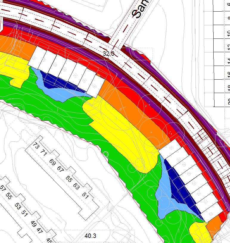 11.2 LJUDNIVÅER PÅ UTEPLATS Varje hus kommer att ha tillgång till två uteplatser, en uteplats i markplan mot baksidan samt en på övervåningen (terrassen).