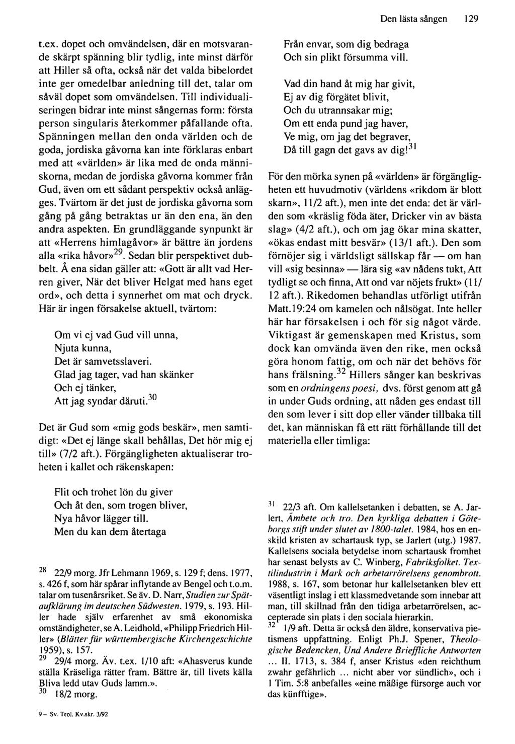 Den lästa sången 129 t.ex.