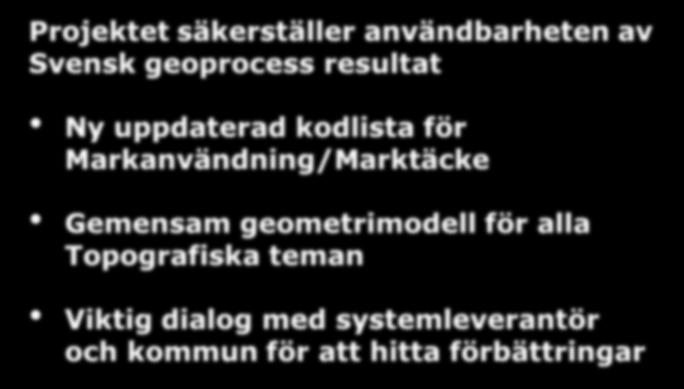 Markanvändning/Marktäcke Gemensam geometrimodell för alla