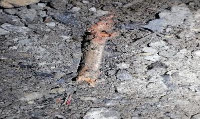 Figur 30. Vänster bild visar synlig dola, höger bild är en dola lokaliserad med hund (Statens Vegvesen, 2017).