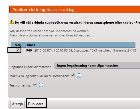 lottning och återgå
