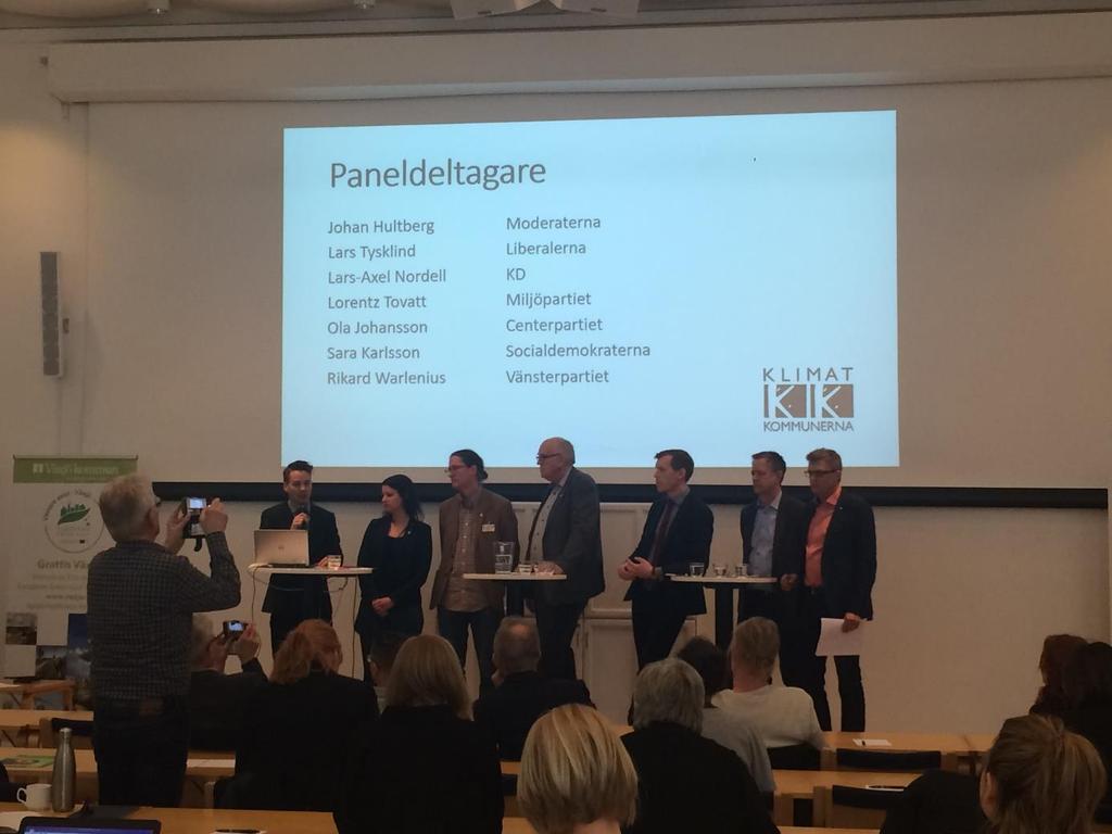 Klimatkommunernas årsmötesdagar 2018 Den 12-13 april 2018 samlades Klimatkommunerna för nätverksträff och årsmöte i Växjö konserthus.