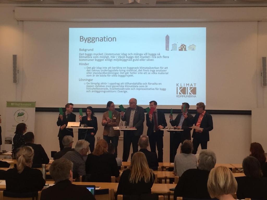 Byggnation Bakgrund Det byggs mycket i kommuner idag och många vill bygga så klimatbra som möjligt. Här i Växjö byggs det mycket i trä och flera kommuner bygger enligt miljöbyggnad guld eller silver.