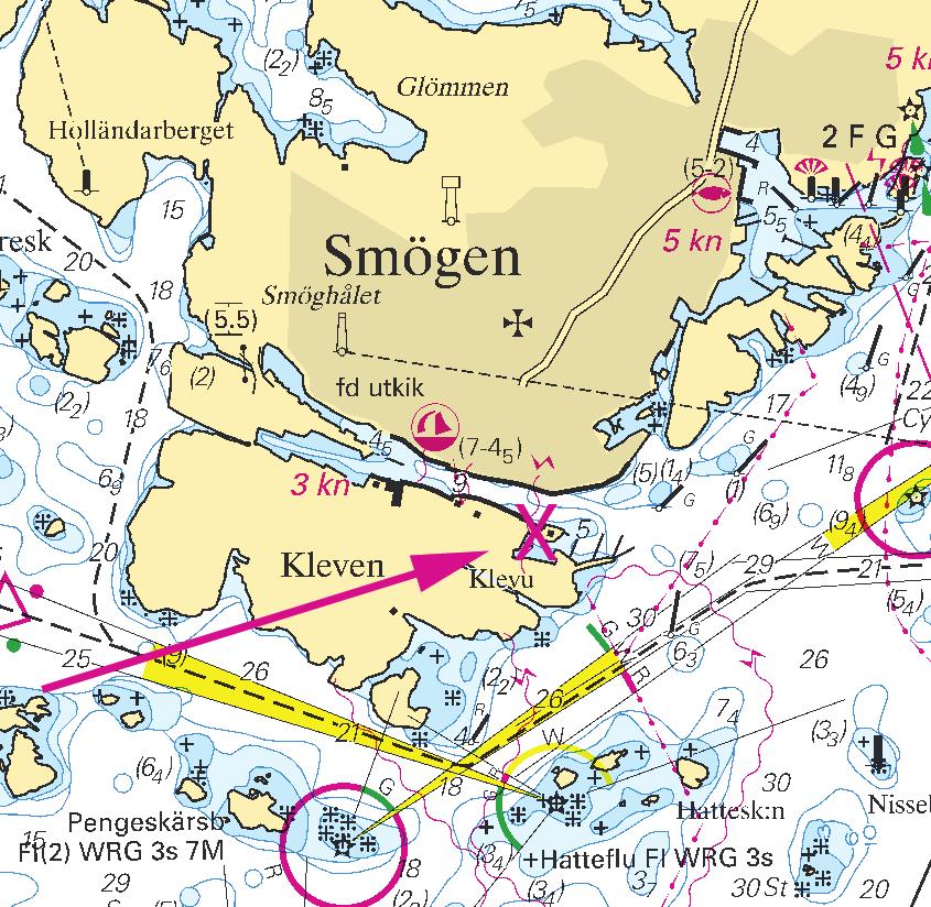 12 Skagerrak / Skagerrak * 7518 (T) Sjökort/Chart: 9331 Sverige. Skagerrak. Smögen. Kleven. Byggkran etablerad. Begränsad höjd.