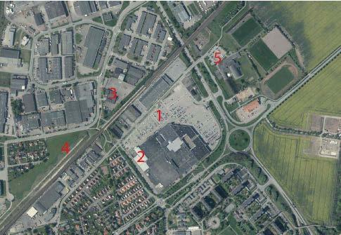 5. Lokalisering Fotavtryck och flexibilitet parkeringshus Ytbehovet för en bilparkeringsplats i ett parkeringshus är cirka 30 kvm inklusive körvägar, husets själva konstruktion samt schakt för