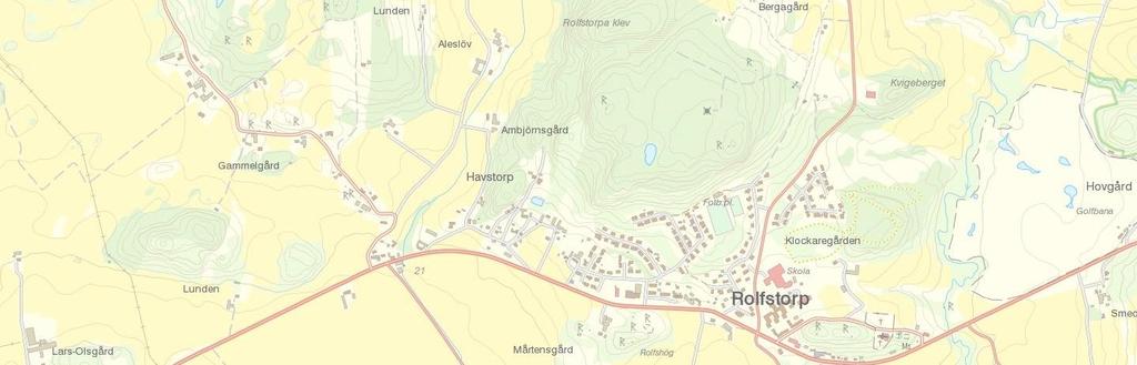 8 Rolfstorp 8.1 Beskrivning av området Rolfstorp ligger ca 1,5 mil öster om Varbergs tätort.