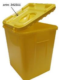 plastsäck som läggs i gul