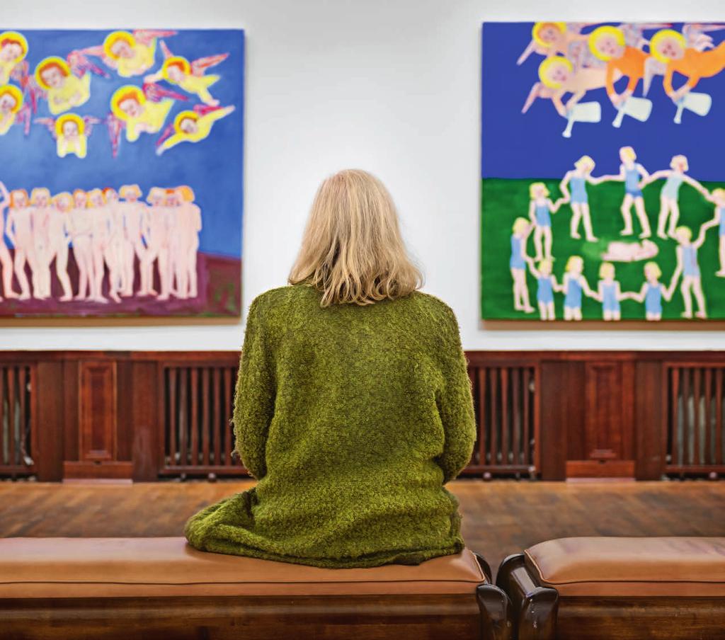 I de här målningarna har Lena Cronqvist inspirerats av den italienska renässanskonstnären Giotto di