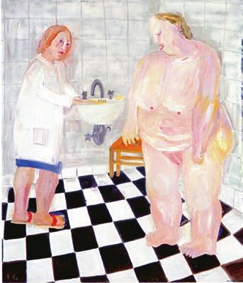 Tvättningen (1971), 125 x 110 centimeter. Moderna museet. Foto Svenska allmänna konstföreningen.
