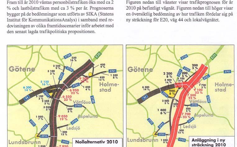 Angöring till området skall ske från nuvarande E20 i väster när den nya E20- sträckningen öppnats för trafik.