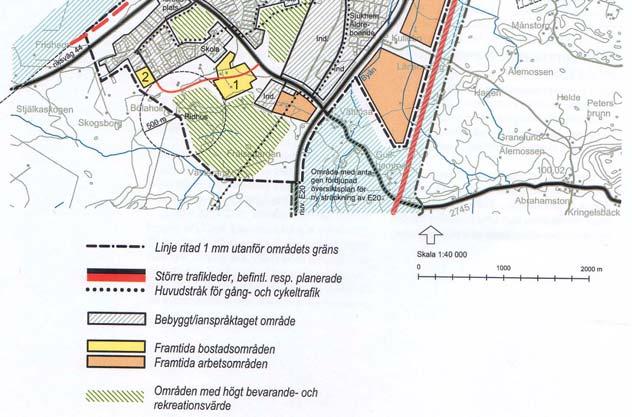 Kommunala beslut: Götene kommun har beslutat upprätta en detaljplan för området. Planarbetet inleddes med ett detaljplaneprogram som varit föremål för samråd under senvåren 2007.