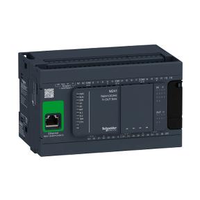 Produktdatablad Egenskaper TM241CE24U PLC M241-24IO TRANSISTOR, SINK ETHERNET E-nummer : 4508221 EAN-kod : 3606480611155 Lagerkod : Ej lagerförd Produktdata Produktområde Produkt eller komponenttyp