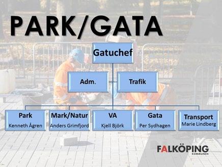 Redovisning Park/Gata Avdelning Park/Gata Avdelningschef: Fredrik Johansson Sjukfrånvaron uppgick under året till totalt 5,2 % vilket innebär att sjukfrånvaron ökat med ca 3 % sedan året innan.