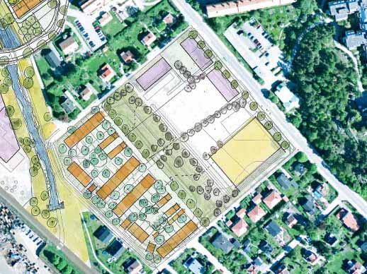 korsningen. Bromstens IP Den norra delen av idrottsplatsen föreslås bebyggas med en ny skola som kan ta emot elever från både befintliga delar av Bromsten och nya bostäder i industriområdet.
