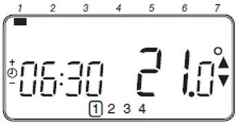 5 CM737-inställningar att göra efter uppstart 1. Tryck in knappen MAN (8) för konstanthållning (ingen sänkning) av rumstemperaturen. 2.