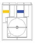 S3 R 17 Rengöring - Underhåll S3 R Fläktar: Filter: Innan dörren öppnas på värmeåtervinnaren eller underhåll görs på spiskåpan: Stäng av värmen, låt fläktarna gå tre minuter för att transportera bort