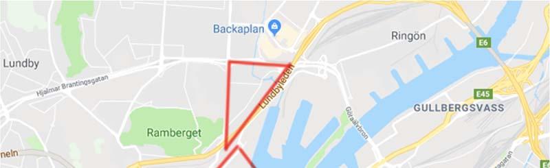 randomiserade nummer. Områdena delades upp i mindre zoner med hjälp av karta.