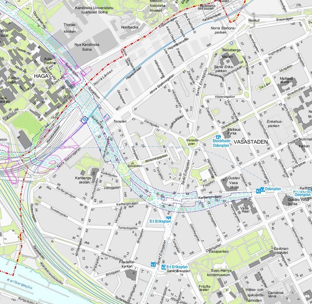 Sida 3 (20) Orienteringskarta med planområdet markerat som ljusblå ytor.