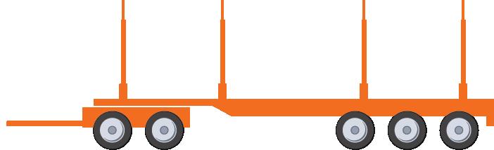 Link En form av påhängsvagn med kopplingstapp fram för koppling mot dragbil, annan link eller dolly samt vändskiva bak för koppling mot annan link eller trailer.