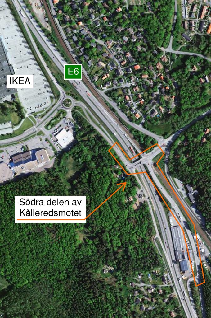 Figur 1.2 Ungefärlig planområde delområde 2: Södra delen av Kålleredsmotet 2 Syfte Följande utredning PM Geoteknik är framtaget för ett utgöra ett planeringsunderlag för framtagande av detaljplan.