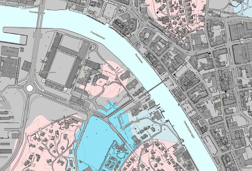 Værste Fredrikstad kmmun, delmråde 1, Værstetrvet RAPPORT GEOTEKNIK DATUM: 2013 08 06 5 Grundförhållanden 5.1 Gelgiska förhållanden Lösmassekart över mrådet från NGU.