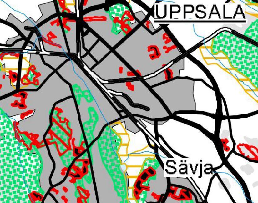 Åsen som ligger väster om Ulleråkersvägen är markerad i kommunens Översiktsplan karta 3, som anger tätortnära rekreationsområden.