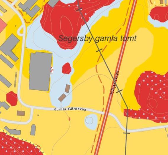 2 Förutsättningar 2.1 Topografi Landskapet kring fastigheten är kuperat. Marken på fastigheten sluttar kraftigt åt sydost, från + 31 m till + 27 m.