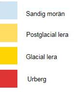 m. 2.2 Geotekniska förutsättningar Fastigheten ligger i ett område med sandig morän, omringat av postglacial lera, glacial lera samt en mindre del urberg (Figur 2).