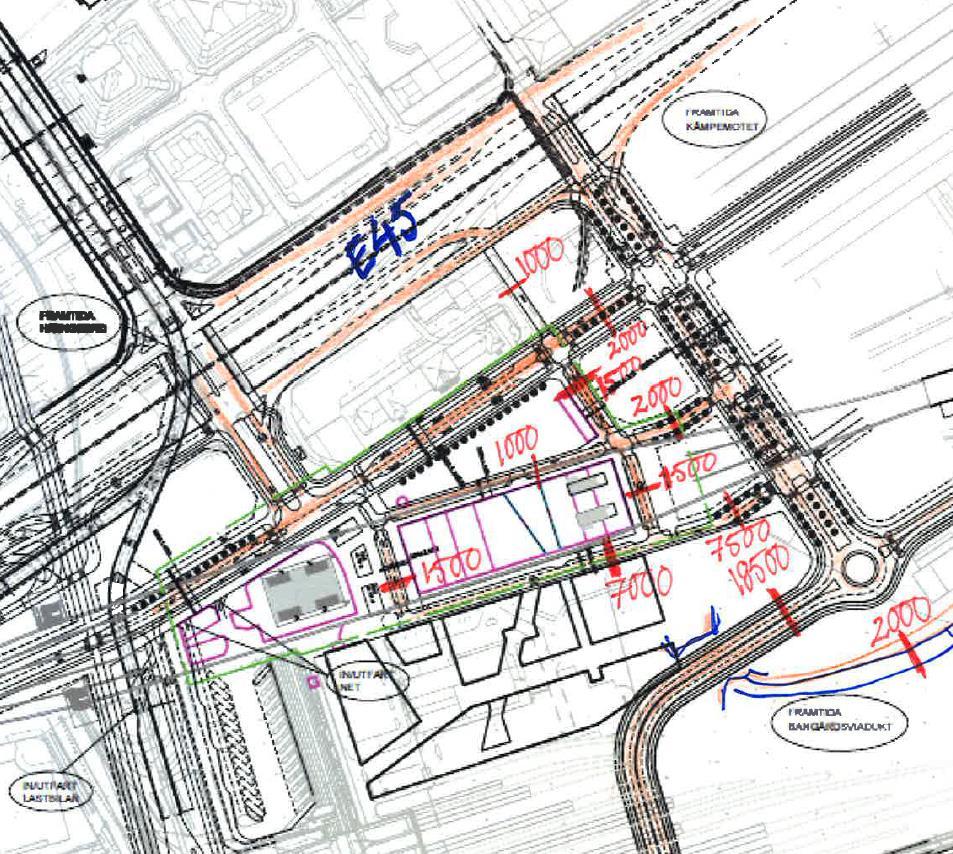 Figur 4. Trafik inom planområdet. Järnvägstrafikmängder som presenteras nedan har inhämtats från trafikverket 2015-06- 18.