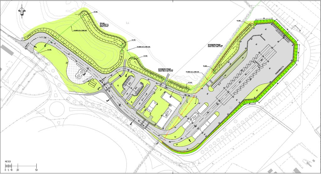 Figur 5.1: Planerad konstruktion 6 GEOTEKNISK KATEGORI Planerad anläggning avseende grundläggning och eventuella stödkonstruktioner hänförs till geoteknisk kategori 2 (GK 2). 7 MARKFÖRHÅLLANDEN 7.