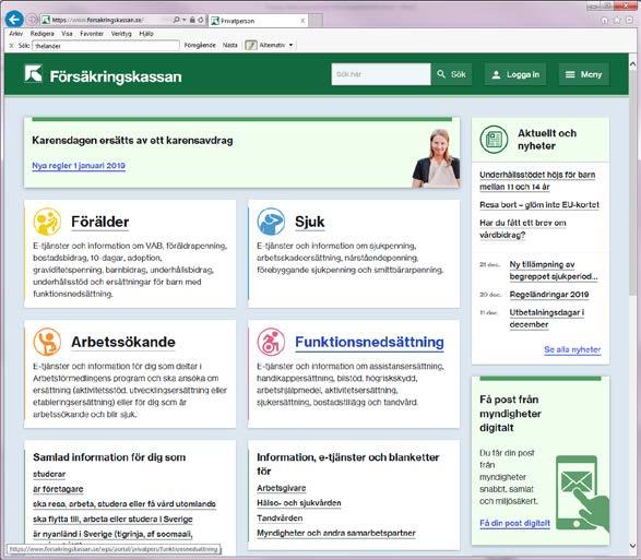 7 (10) Exempel på webbplatsens utseende med bannern i position 2 Bannern leder vidare till landningssidan som informerar om digital brevlåda.