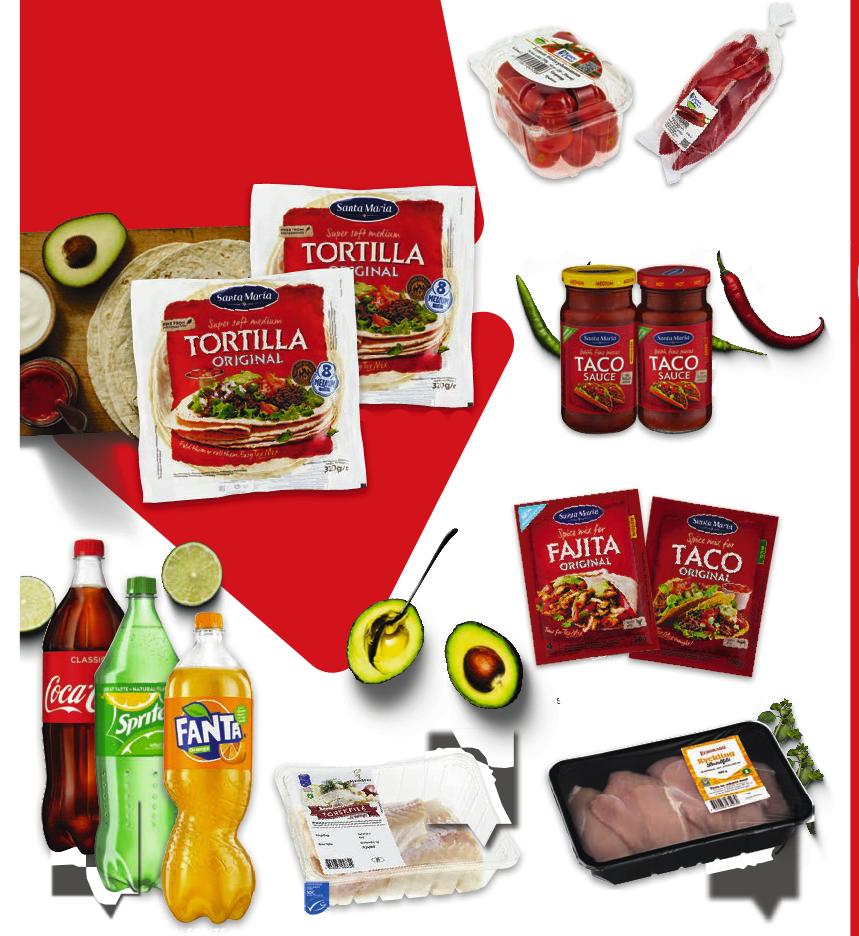 r e s i r p a t e H ex-mex! 990 t å p 1290 BABYPLOMMONTOMATER 250G RÖD SPETSPAPRIKA 200G SPANIEN/MAROCKO Klass 1 Jämförpris 39:60 kr/kg SPANIEN Klass 1 Jämförpris 64:50 kr/kg 2000 00 20 SPARA 3:00!