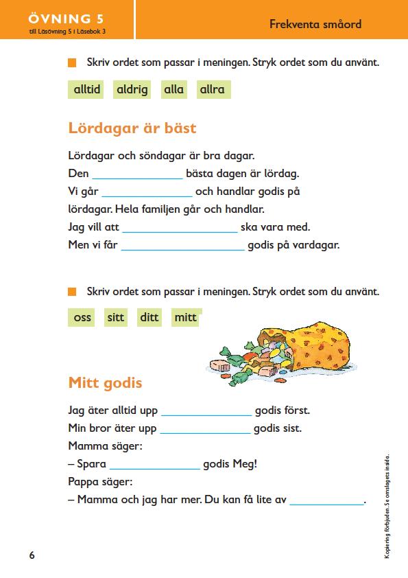 läsningen av sådana ord.