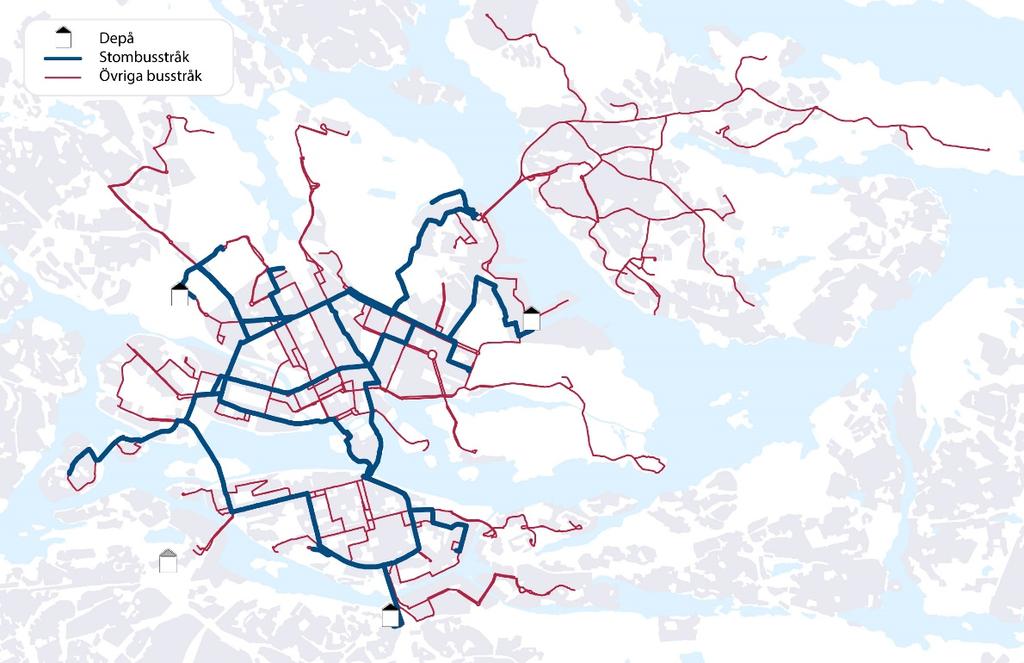 31 (129) 4.2 Busstrafiken i innerstaden och på Lidingö Trafikavtalet E22 omfattar Stockholms innerstad och Lidingö.