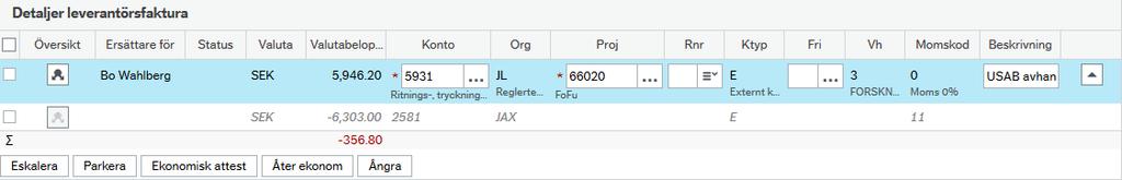 2.3.1 Olika handlingsalternativ för en ekonomisk attestant.