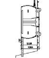 med förhöjningsring. (Typritning 3) Vid behov är det möjligt att installera en Uponor pumpbrunn 150 l (Uponor nr. 1054692) mellan slamavskiljaren och gråvattenfiltret (Typritning 4).