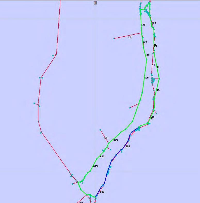 till Lilla Edet, norra infarten, Romelandavägen, 625, och Jordfallsbron.