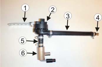 A 6/2 Equipment level A: With original circulation pump installed in the heater hose. Fit the bracket (1) onto the pump (2). Note! See picture D and E for which bracket solution to use.
