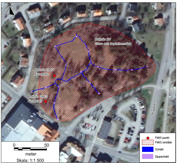 TOPOGRAFI OCH FORNLÄMNINGSMILJÖ Fornlämningsområdet på Onbacken ligger på en kraftigt markerad moränbacke i den östra delen av Bollnäs stad.