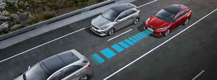 INTUITIV INTELLIGENS FÖR AKTIV SÄKERHET Nya Kia ProCeed är utvecklad för att du ska känna förtroende för bilen och lita på att dess säkerhetsfunktioner hjälper dig i alla lägen.