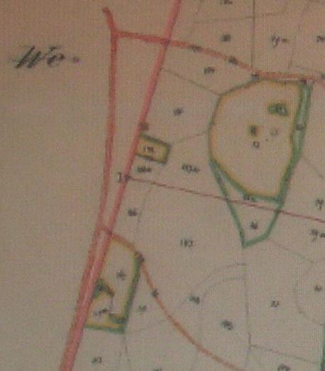 Planlyckan vänstra nedre hörnet (år 1881 uppgick arealen till 35,80 ar). Granelund ligger intill den lilla gröna fyrkanten i mitten och Gubbalyckan det grönmarkerade området till höger.