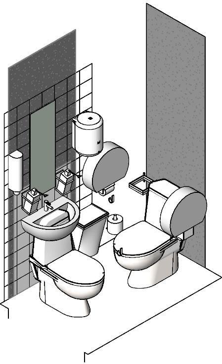 4 Resultat Figur 4.9: Rumsobjekt av en WC. 4.4.5.2 WC/D Figur 4.10: Rumsobjekt av en WC/D.