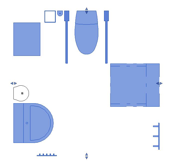 4 Resultat Figur 4.22: Exempel på rumsobjekt som är justerbart i storlek genom att dra i pilarna.