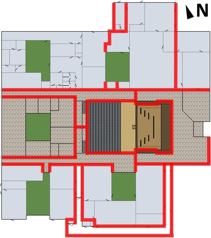 3. Befintligt brandskydd Följande avsnitt ger en beskrivning av det befintliga brandskyddet i form av aktiva och passiva system.
