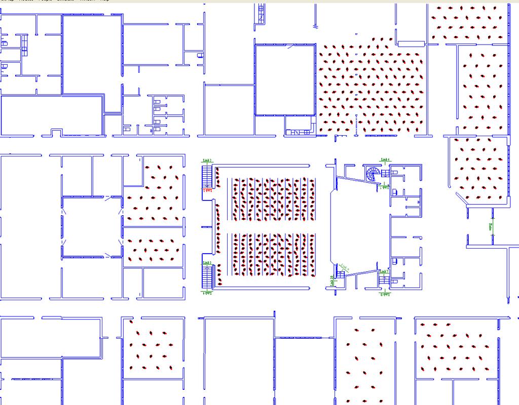 Figur 55. Visar placering av personer för utrymning av hela skolan.