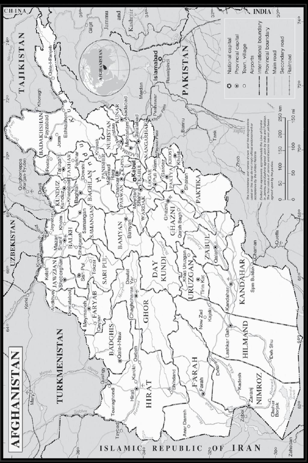 Bilaga 3 Karta over Afghanistan Bilaga 3 Karta över Afghanistan Svenska