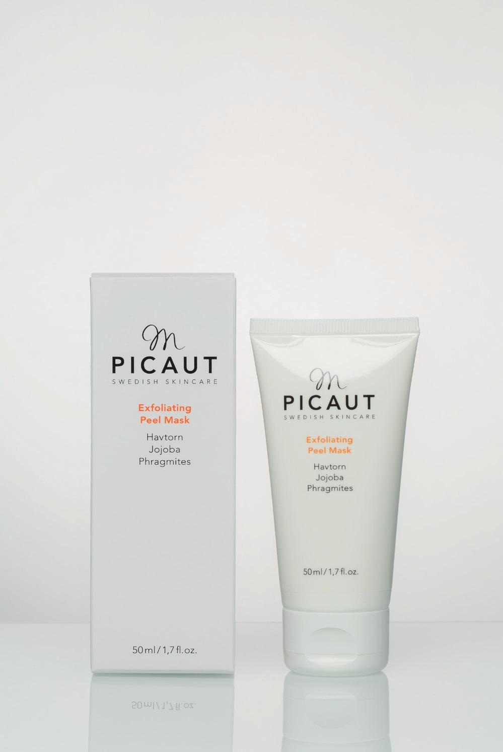Exfoliating Peel Mask 200 ml kabin, 50 ml konsument. Funktion: Peeling med anti-redness funktion, närande och mjukgörande. Hudtillstånd: Alla hudtyper.