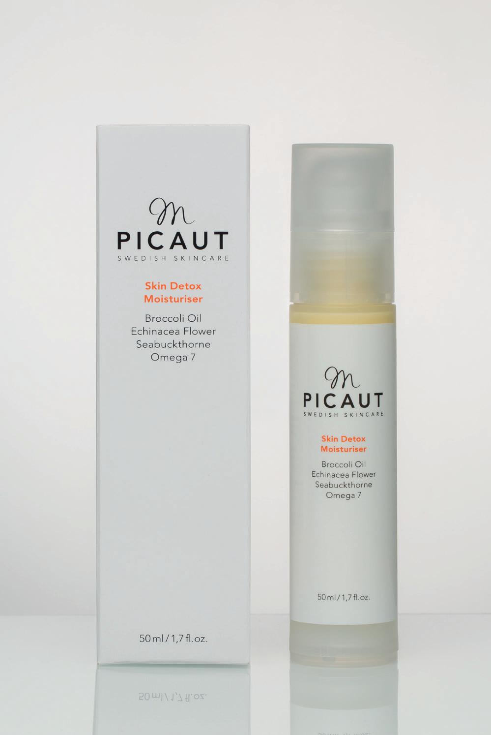Skin Detox Moisturiser 200 ml kabin, 50 ml konsument. Funktion: Fuktgivande, lugnande, balanserar hudens egen sebumhalt. Hudtillstånd: Fet, kombinerad hud eller problemhud.